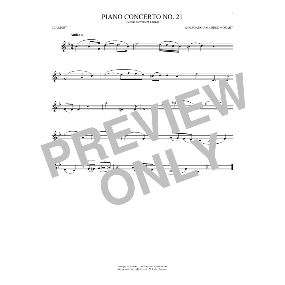 Piano Concerto No. 21 In C Major ("Elvira Madigan"), Second Movement Excerpt